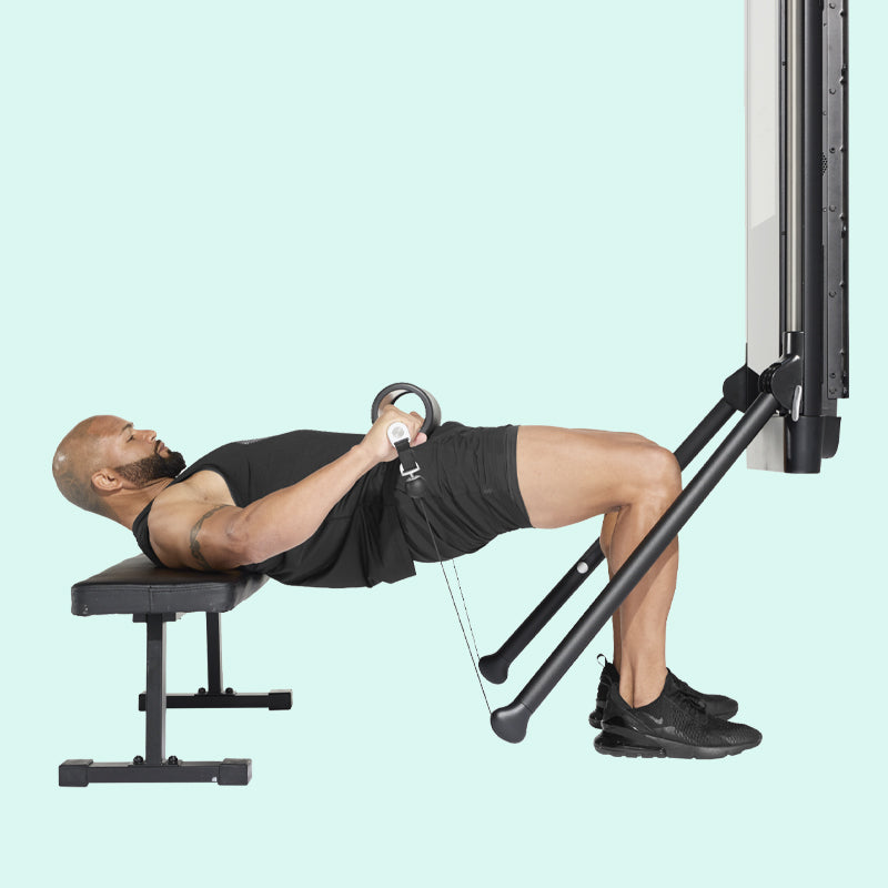 Barbell hip thrust; at-home glute exercises
