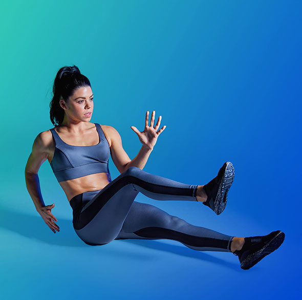 person doing bodyweight workout