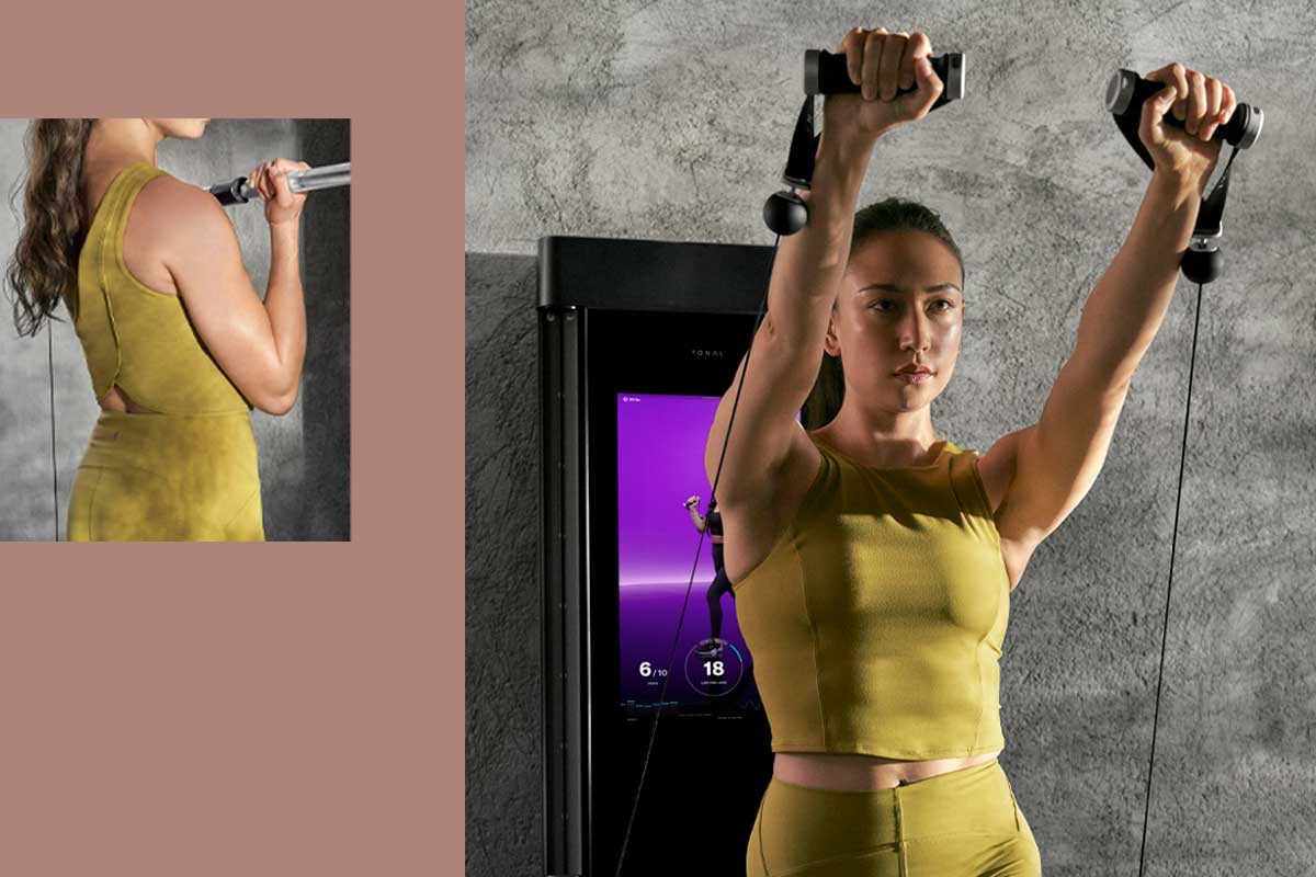 Woman working out on Tonal