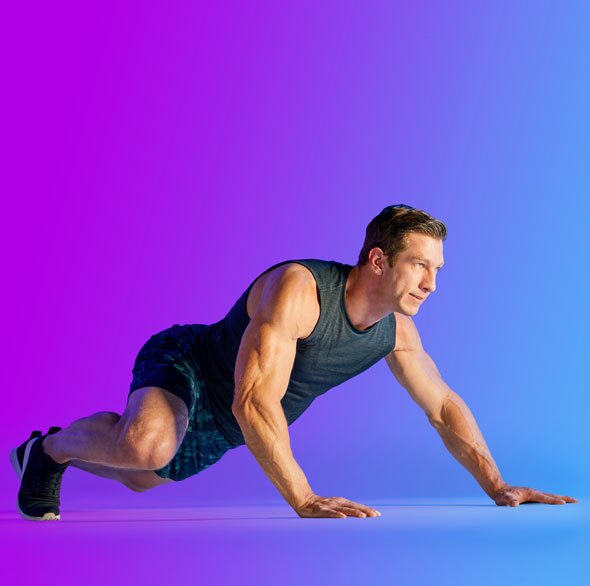 Person doing Tonal bodyweight workout