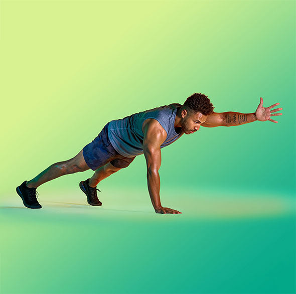 Person doing Tonal bodyweight workout