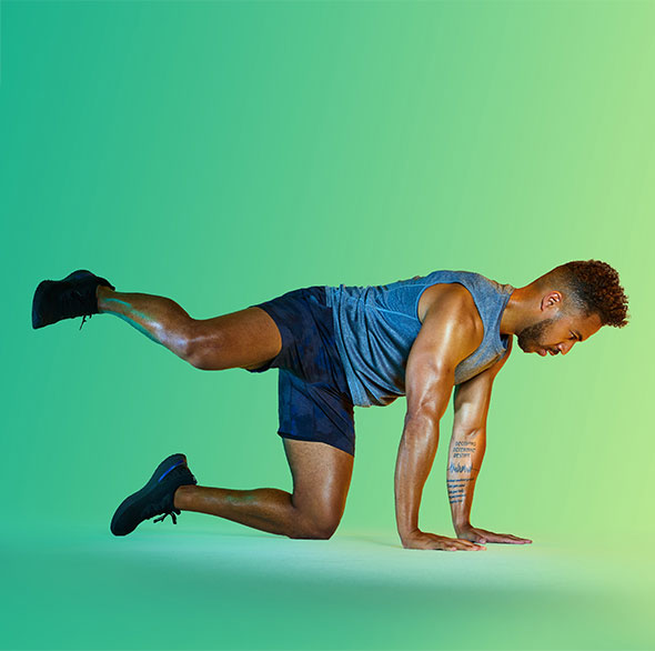 Person doing Tonal bodyweight workout