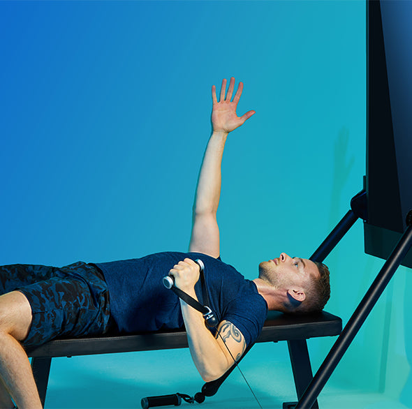 Person working out with a Tonal Resistance trainer