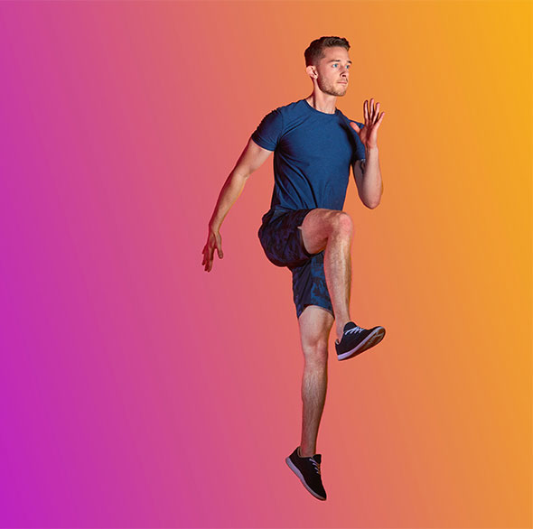 Person doing Tonal bodyweight workout