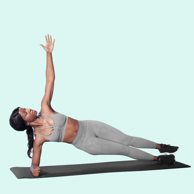 Lateral bridge; at-home glute exercises
