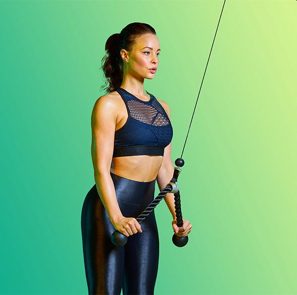 Person working out with a Tonal Resistance trainer
