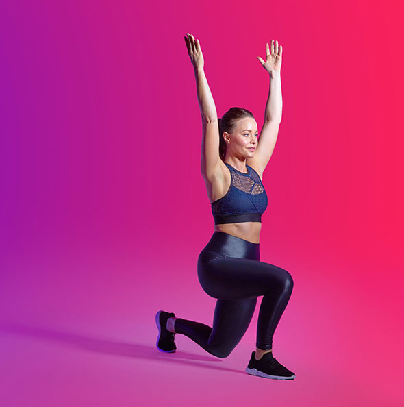 Person doing Tonal bodyweight workout