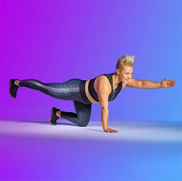 Person doing Tonal bodyweight workout