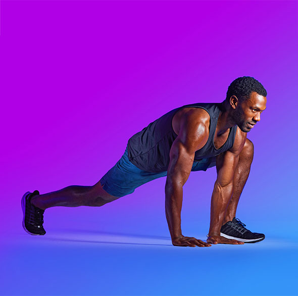 Person doing Tonal stretching workout