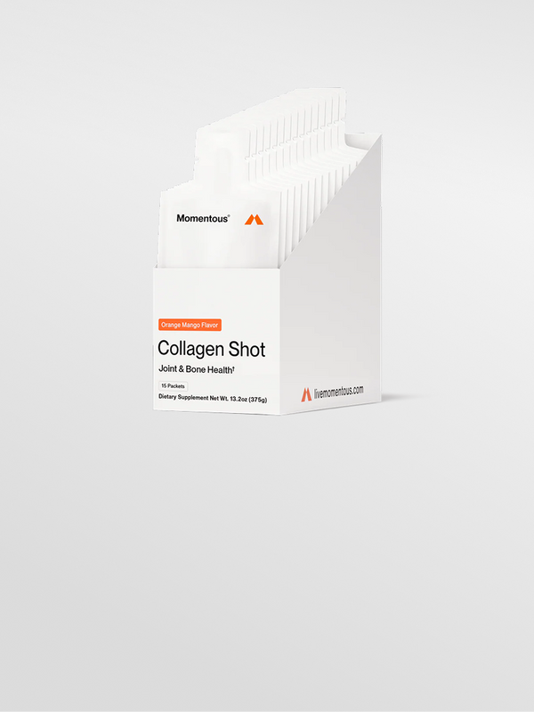 Momentous Collagen Shot packaging on a white background